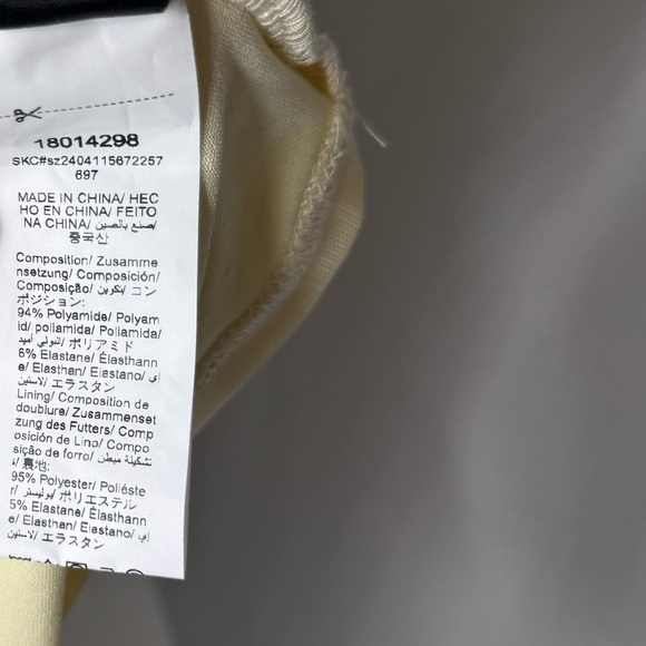 Sheer Layered Cream Mesh Ruffle Crop Top Size Medium NWT - Picture 6 of 7